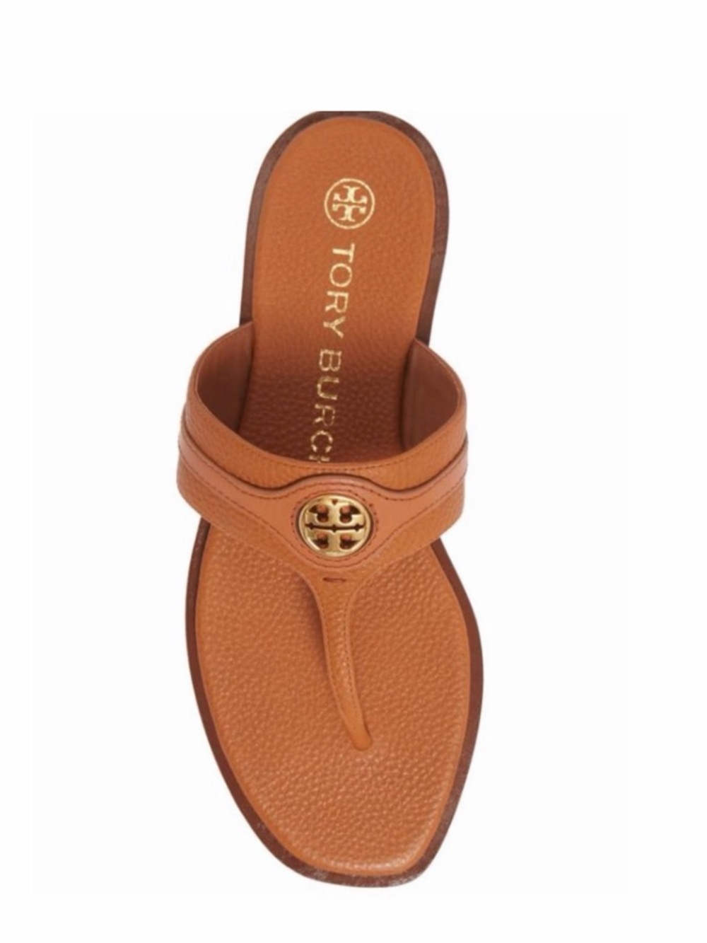 Tory Burch Carson Thong Welt Sandals Flats New Camel Sz 7 NEW